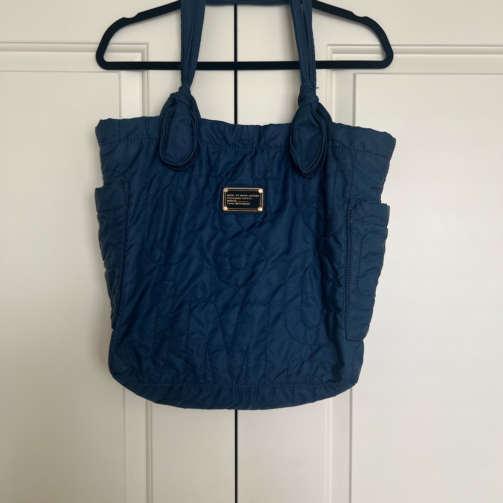 Marc by Marc Jacobs Navy Blue Quilted Tote Bag